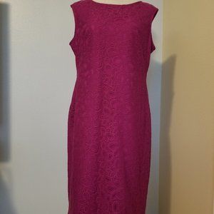 Purple Lace Sheath Dress